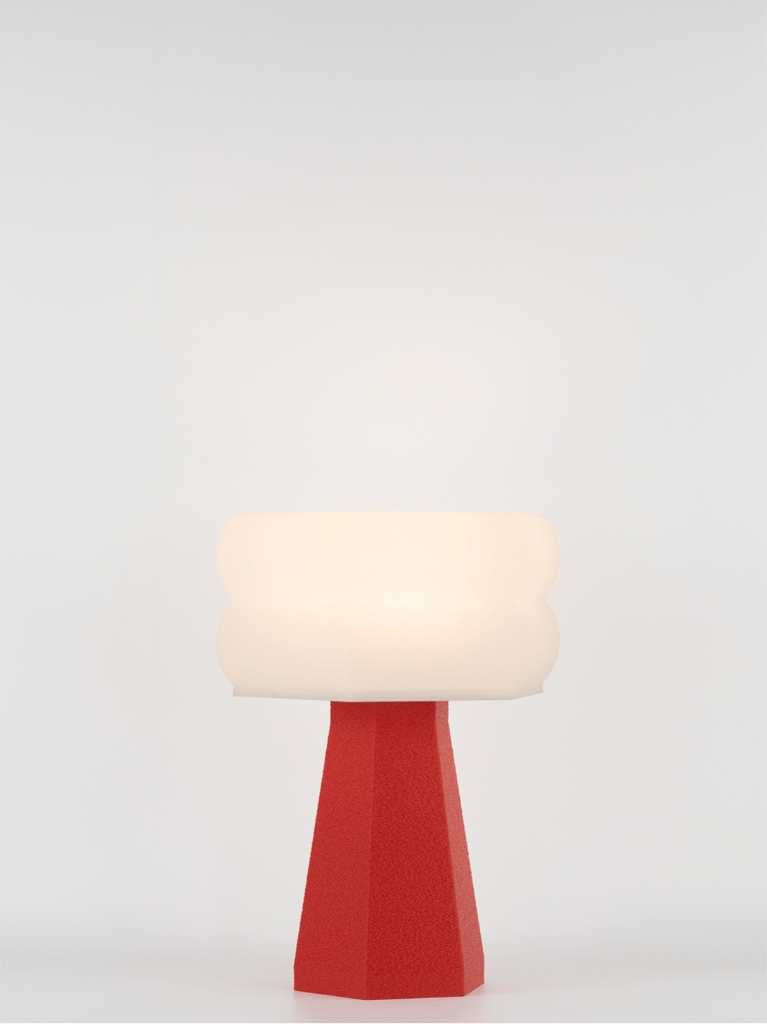 Aline – Lampe à poser granit rouge, small