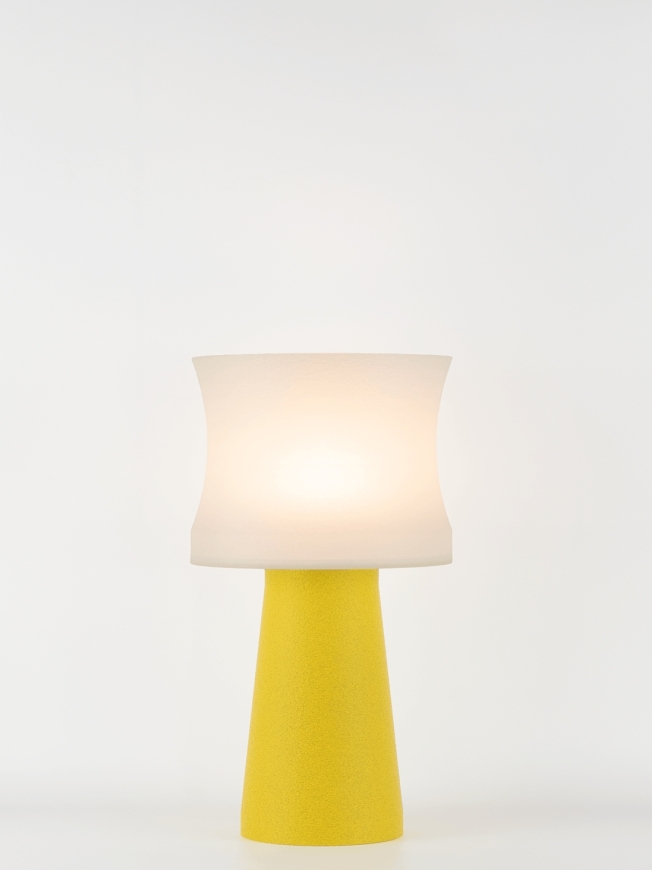Aurélie – Lampe à poser granit jaune, médium