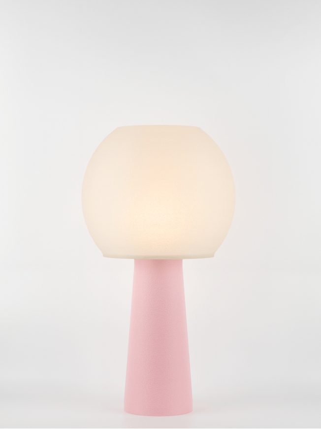 Clarisse – Lampe à poser pastel rose, large