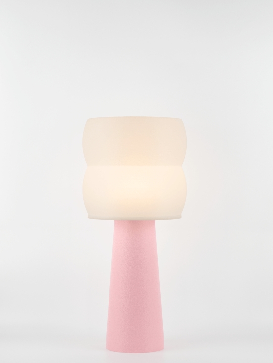 Stella – Lampe à poser pastel rose, large