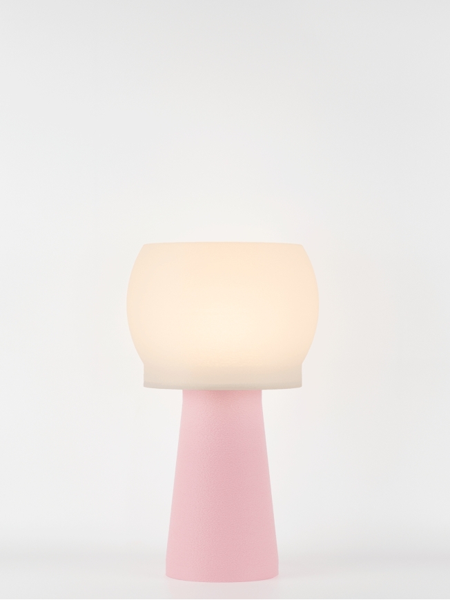 Clemence – Lampe à poser pastel rose, médium