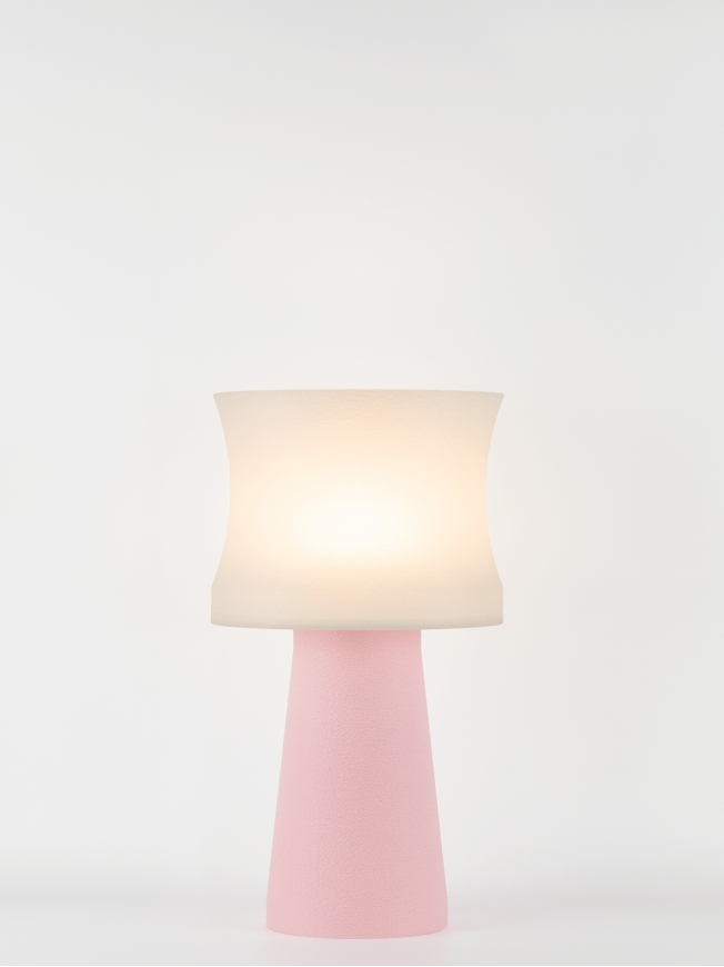 Aurélie – Lampe à poser pastel rose, médium