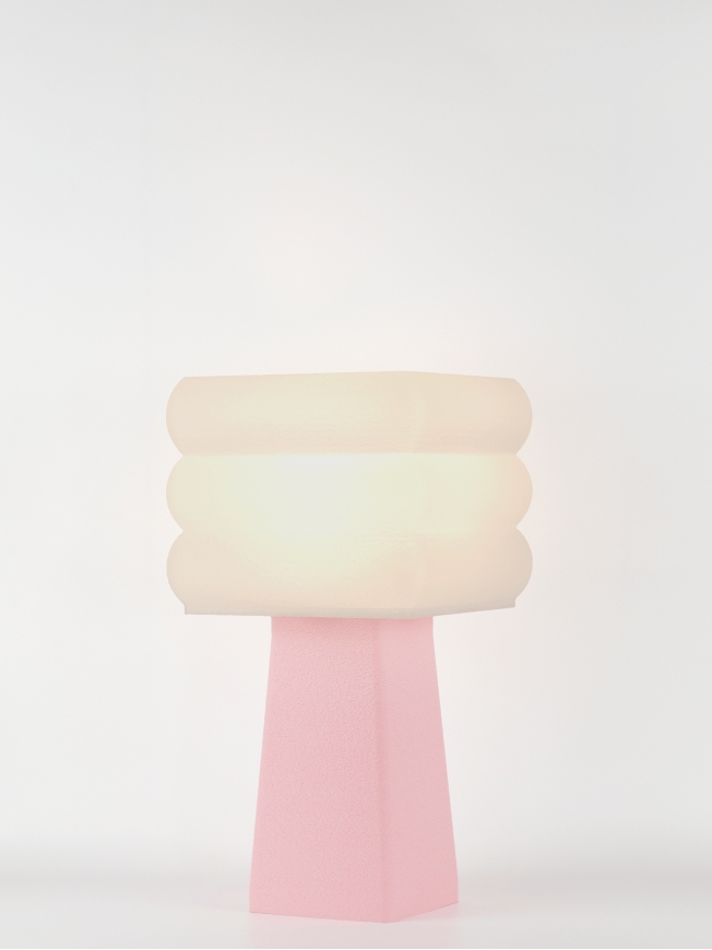 Isabelle – Lampe à poser pastel rose, médium