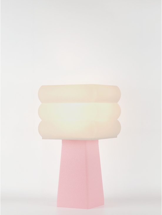 Isabelle – Lampe à poser pastel rose, médium