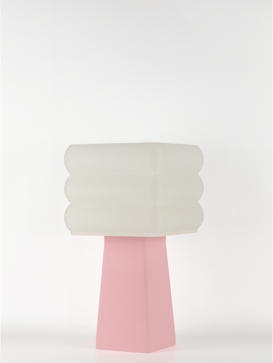 Isabelle – Lampe à poser pastel rose, médium