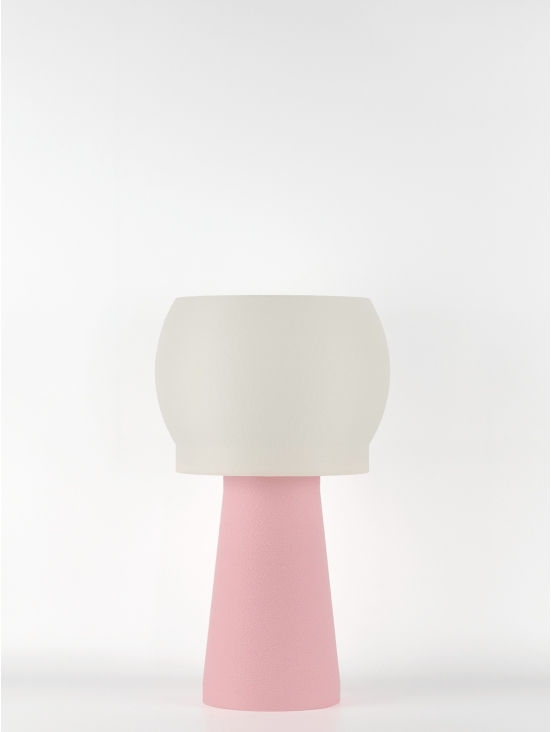 Clemence – Lampe à poser pastel rose, médium
