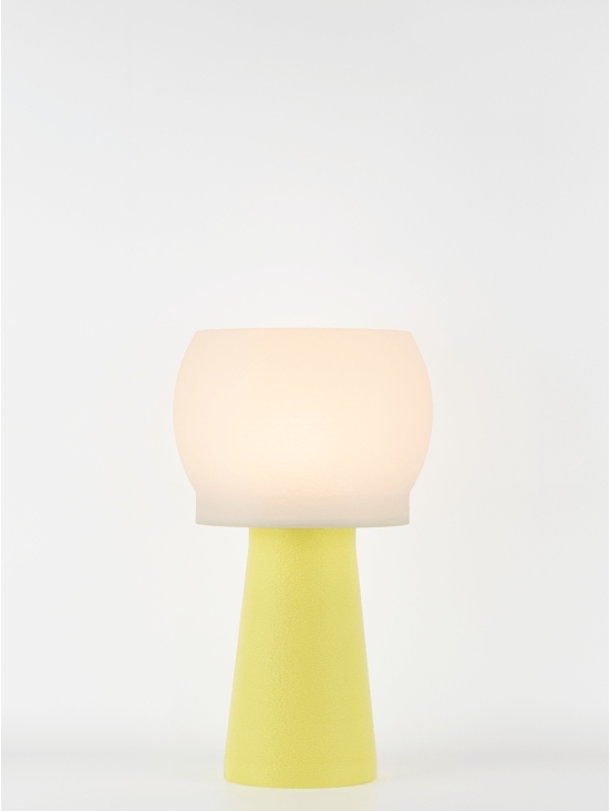 Clemence – Lampe à poser pastel jaune, médium