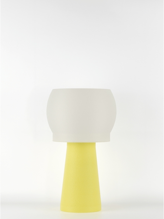 Clemence – Lampe à poser pastel jaune, médium