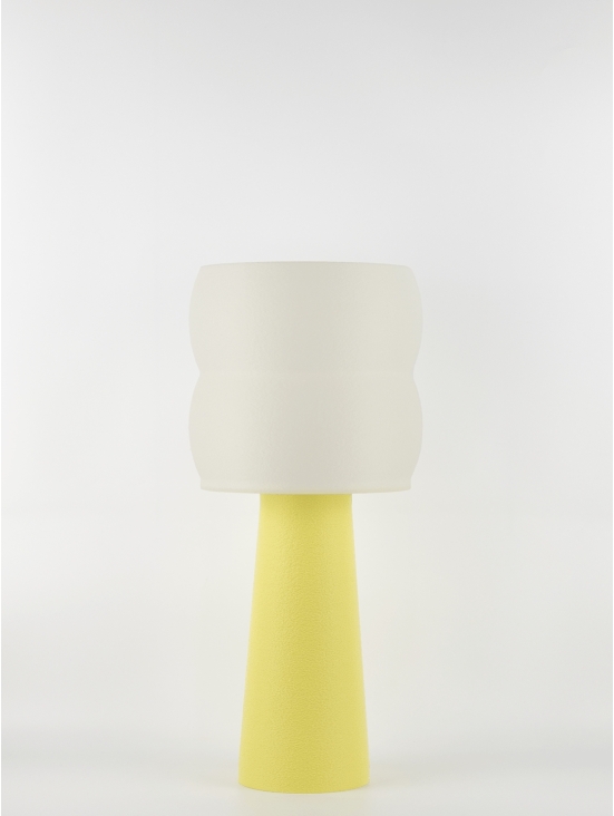 Stella – Lampe à poser pastel jaune, large