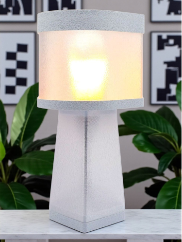 Valérie – Lampe à poser design, Couleurs GRANIT, Équilibre – Luminaire haut de gamme en impression 3D