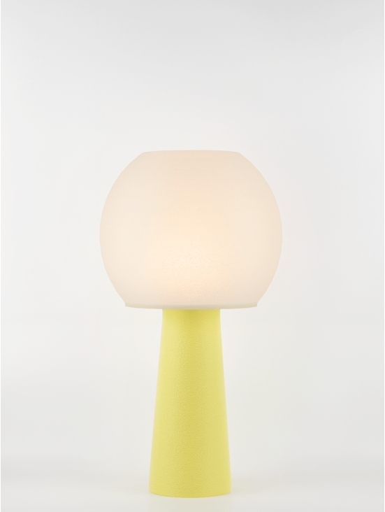 Clarisse – Lampe à poser pastel jaune, large
