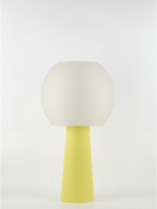 Clarisse – Lampe à poser pastel jaune, large