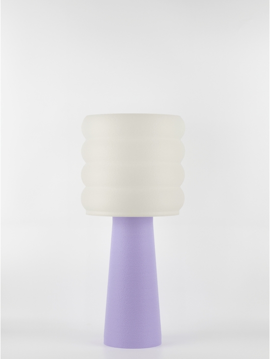 Coralie – Lampe à poser pastel lilas, large