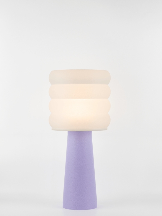 Coralie – Lampe à poser pastel lilas, large