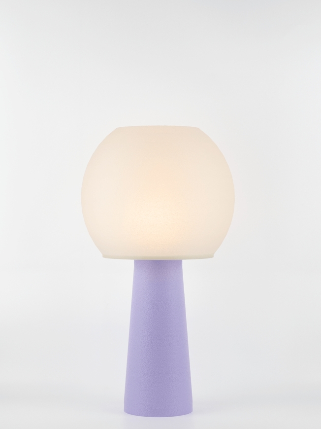 Clarisse – Lampe à poser pastel lilas, large