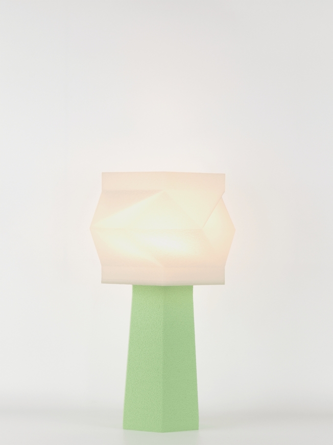 Elise – Lampe à poser pastel verte, médium