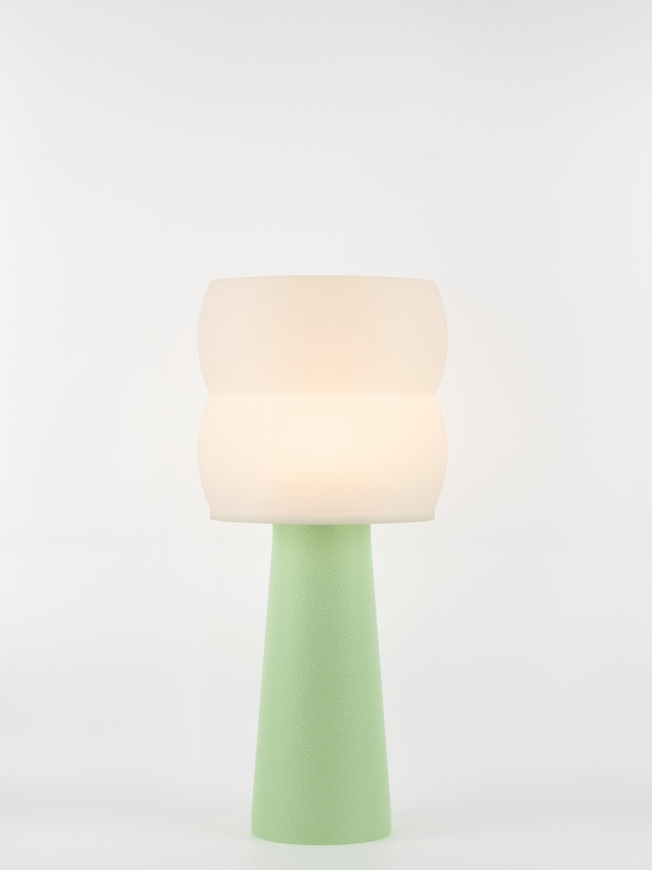 Stella – Lampe à poser pastel verte, large
