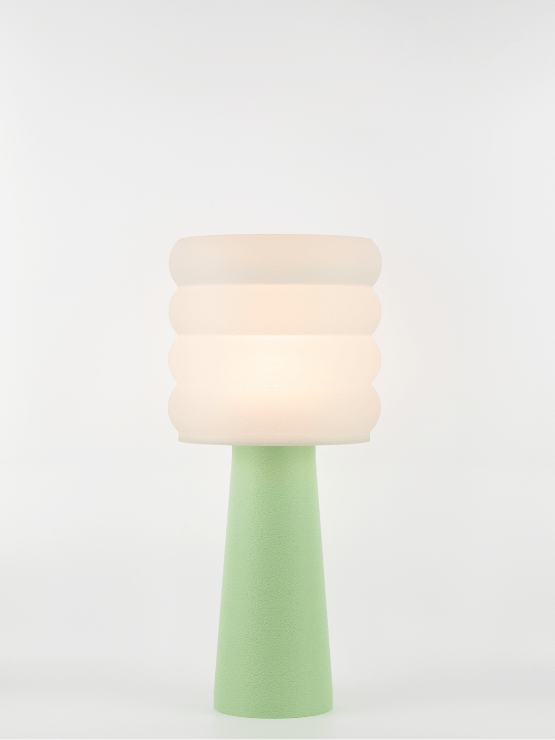 Coralie – Lampe à poser pastel verte, large