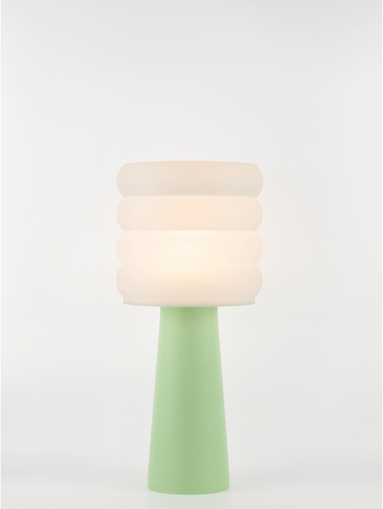 Coralie – Lampe à poser pastel verte, large