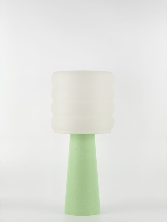Coralie – Lampe à poser pastel verte, large
