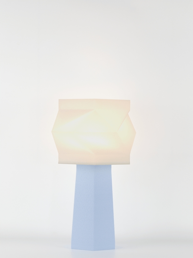Elise – Lampe à poser pastel bleu, médium