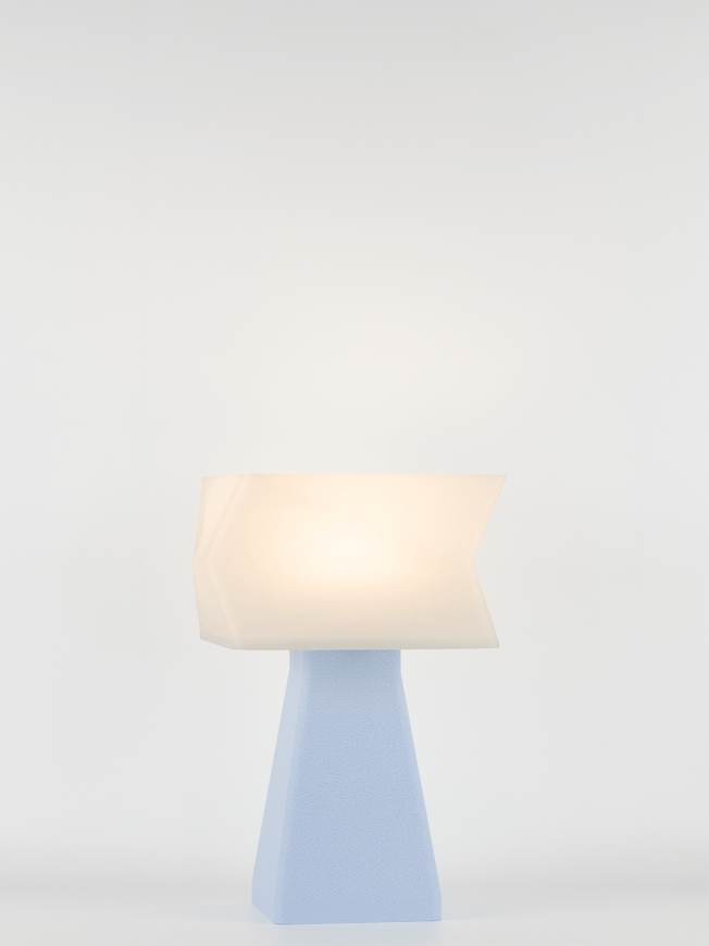 Juliane – Lampe à poser pastel bleu, small
