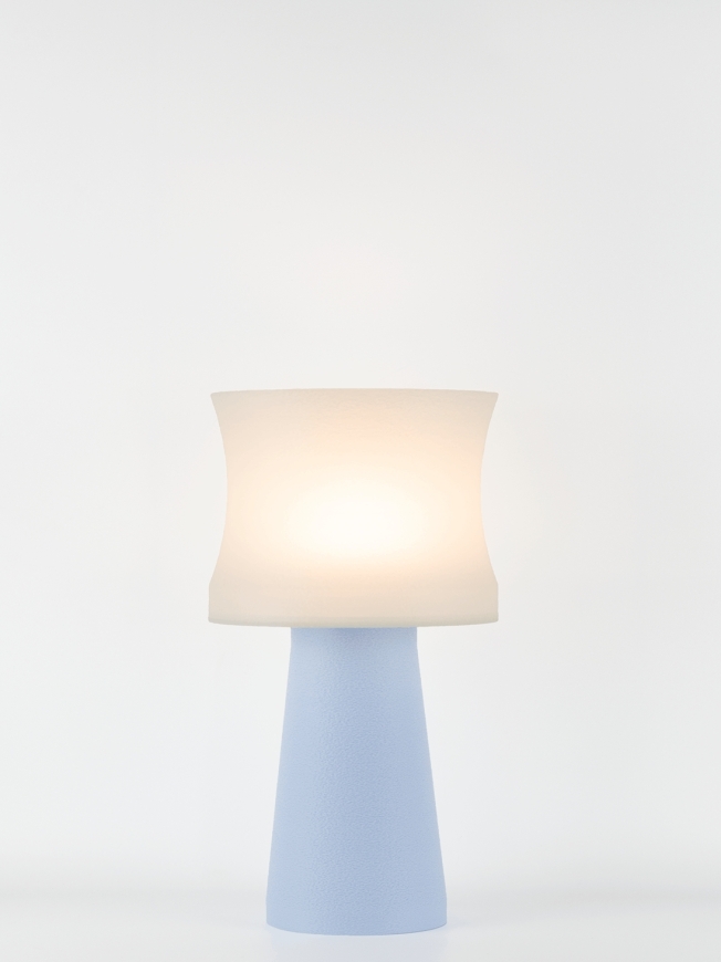Aurélie – Lampe à poser pastel bleu, médium