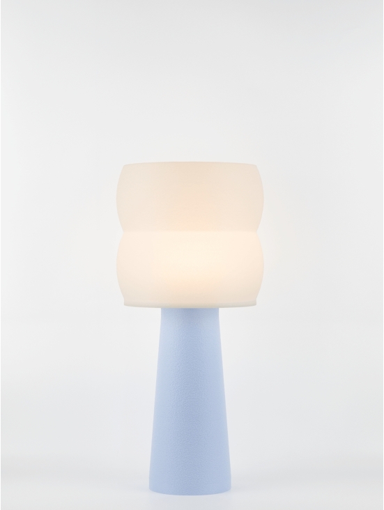 Stella – Lampe à poser pastel bleu, large