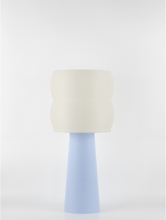 Stella – Lampe à poser pastel bleu, large
