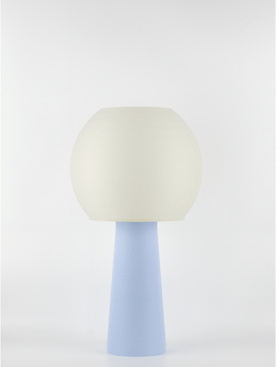Clarisse – Lampe à poser pastel bleu, large