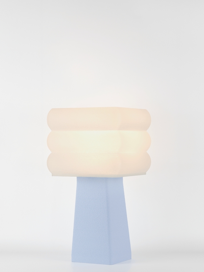 Isabelle – Lampe à poser pastel bleu, médium