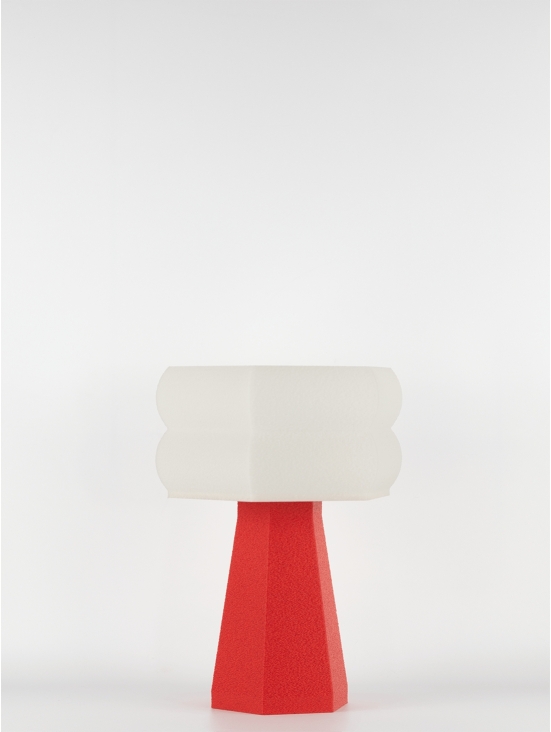 Aline – Lampe à poser granit rouge, small