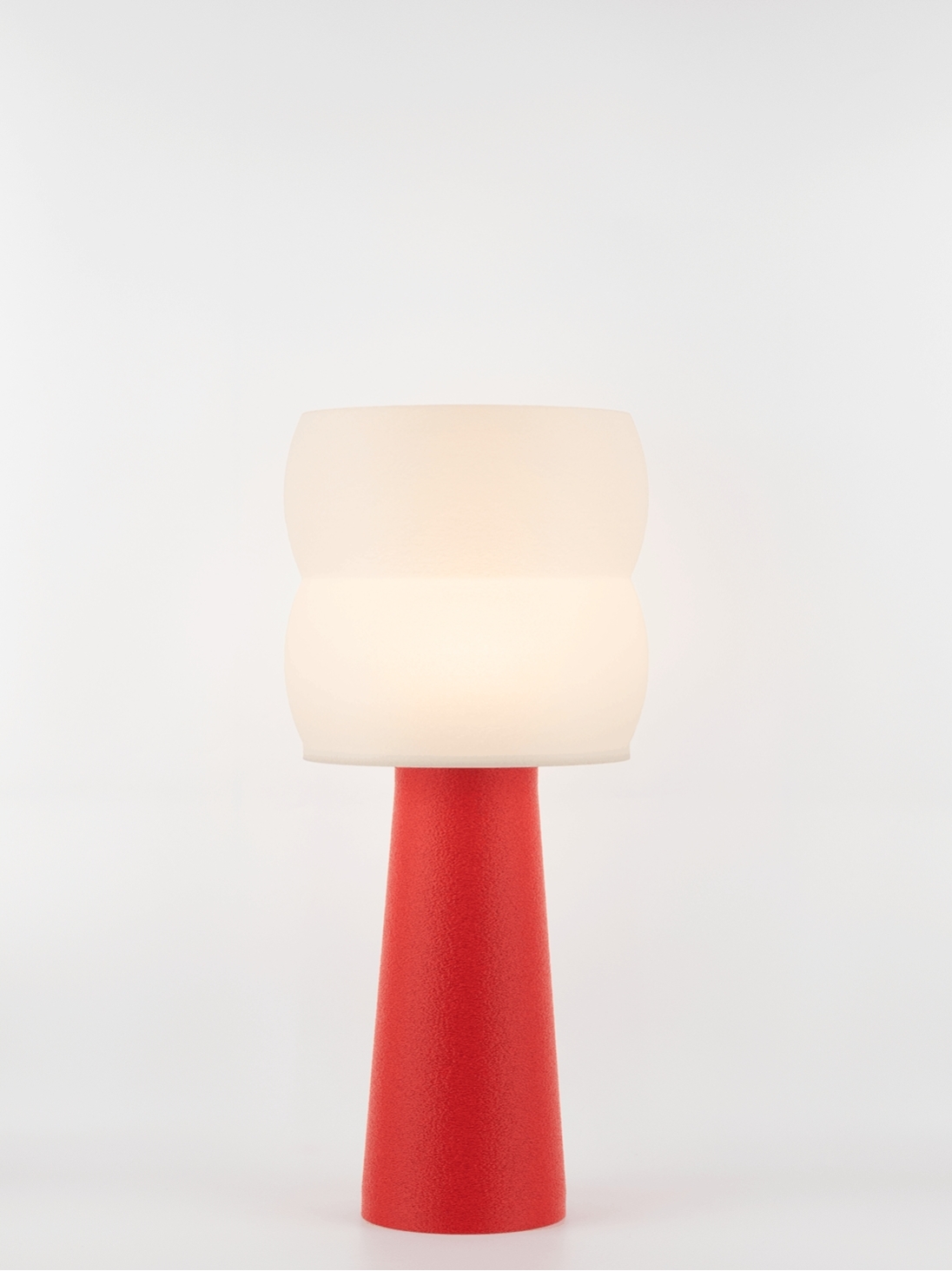 Stella – Lampe à poser granit rouge, large