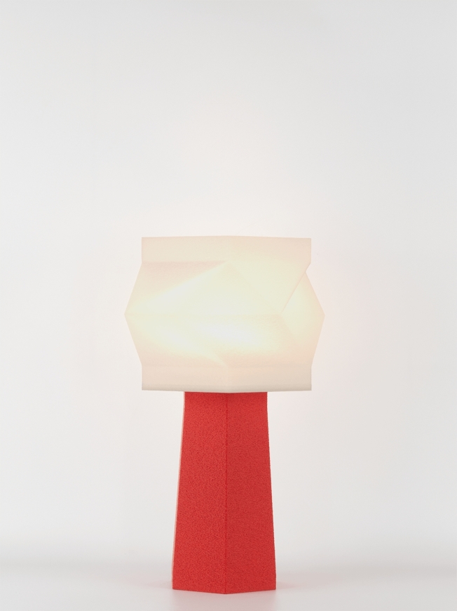 Elise – Lampe à poser granit rouge, médium