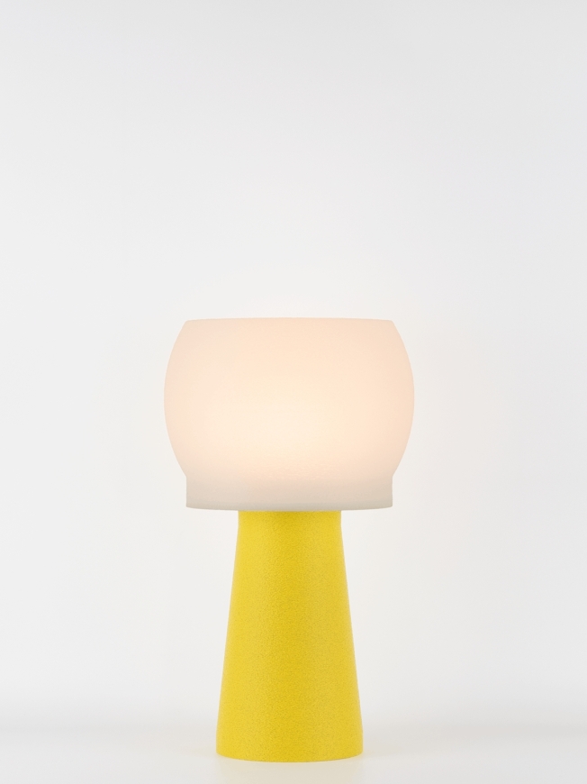 Clemence – Lampe à poser granit jaune, médium