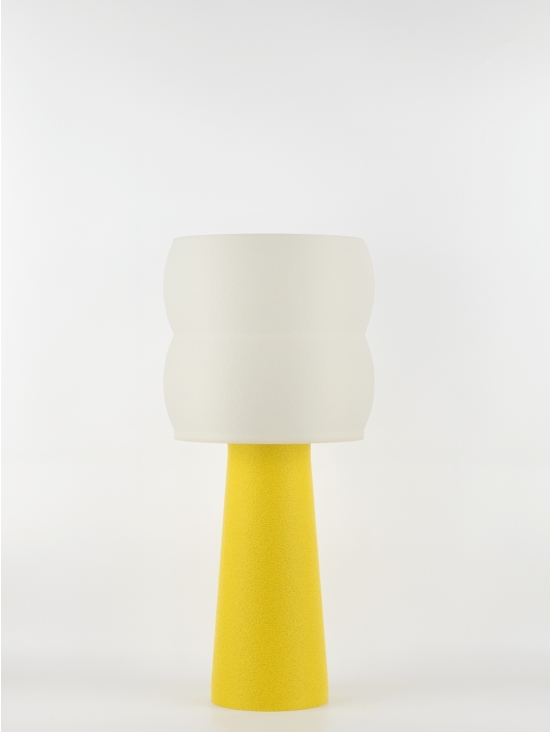 Stella – Lampe à poser granit jaune, large