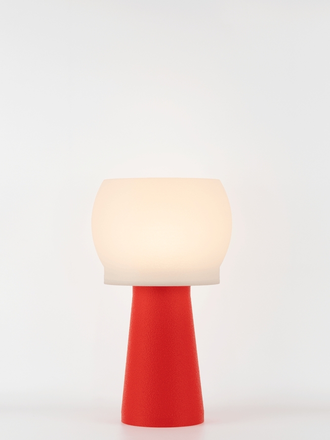Clemence – Lampe à poser pop rouge, médium