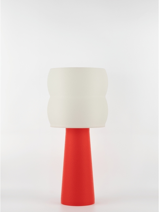 Stella – Lampe à poser pop rouge, large