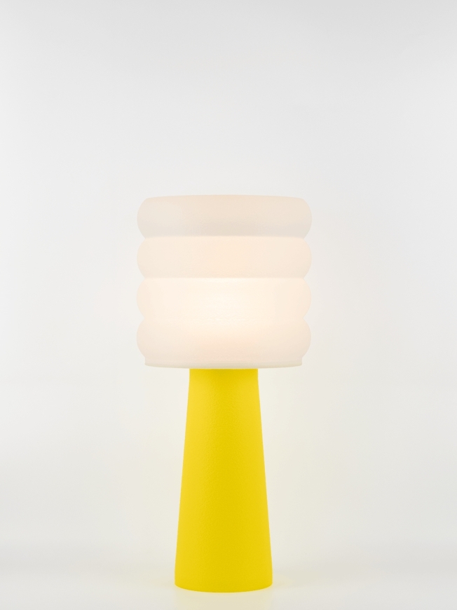 Coralie – Lampe à poser pop jaune, large