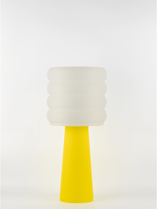 Coralie – Lampe à poser pop jaune, large