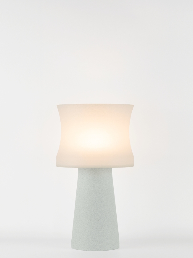 Aurélie – Lampe à poser granit grise, médium