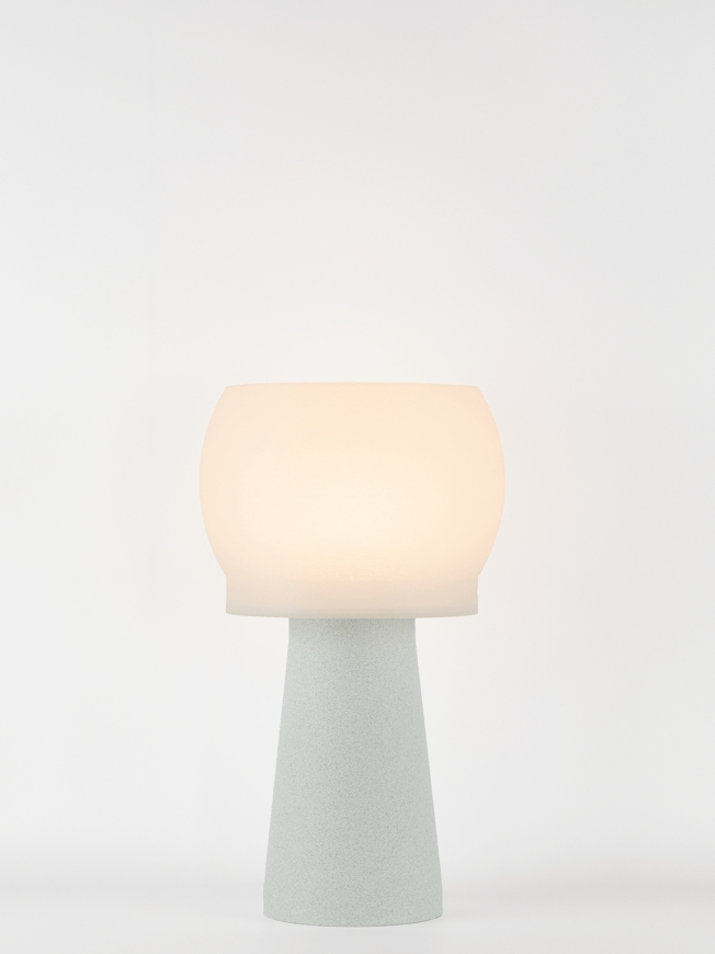 Clemence – Lampe à poser granit grise, médium