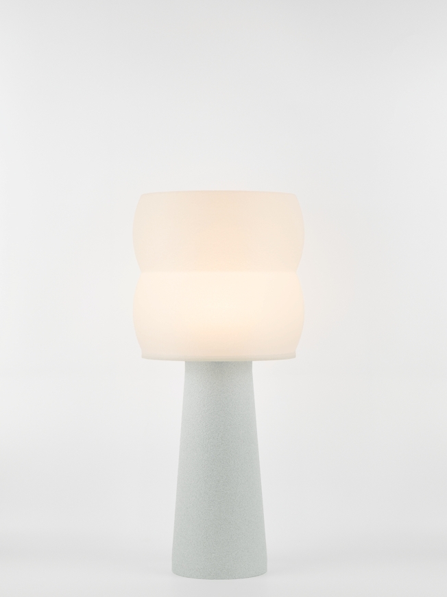 Stella – Lampe à poser granit grise, large