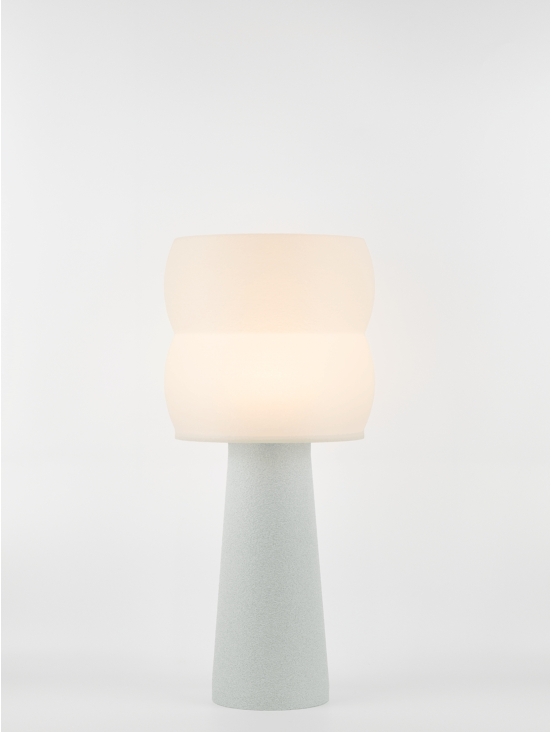 Stella – Lampe à poser granit grise, large