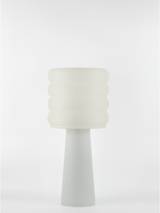 Coralie – Lampe à poser granit grise, large