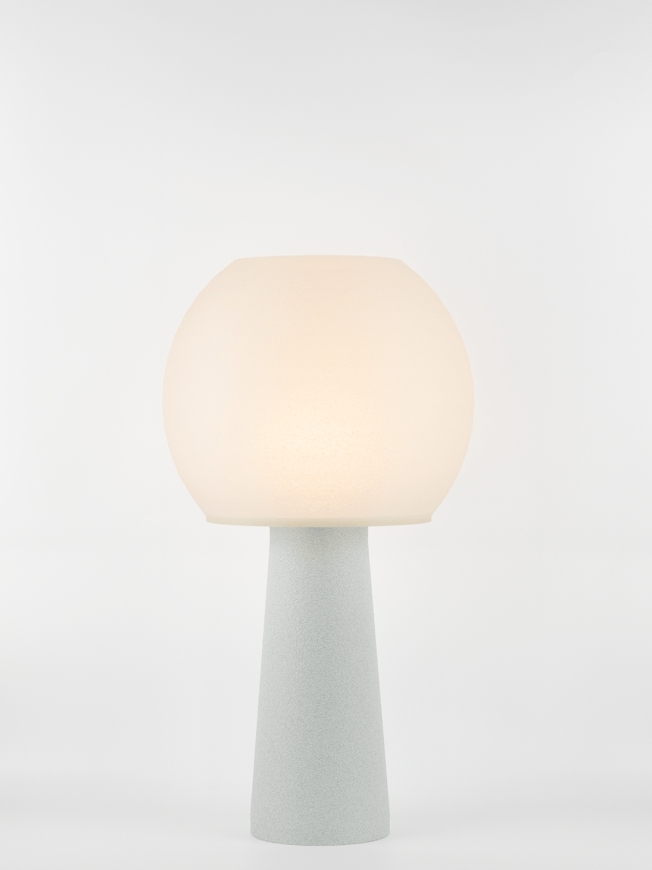 Clarisse – Lampe à poser granit grise, large