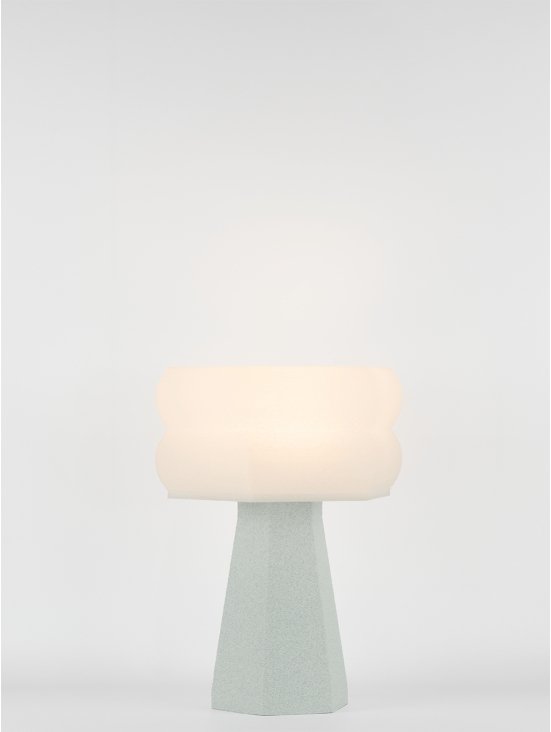 Aline – Lampe à poser granit grise, small