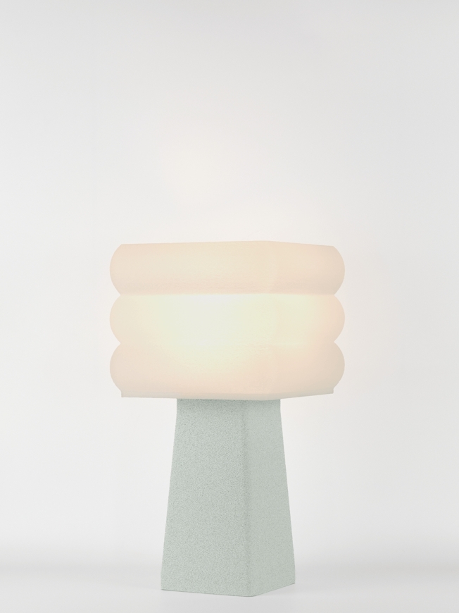 Isabelle – Lampe à poser granit grise, médium