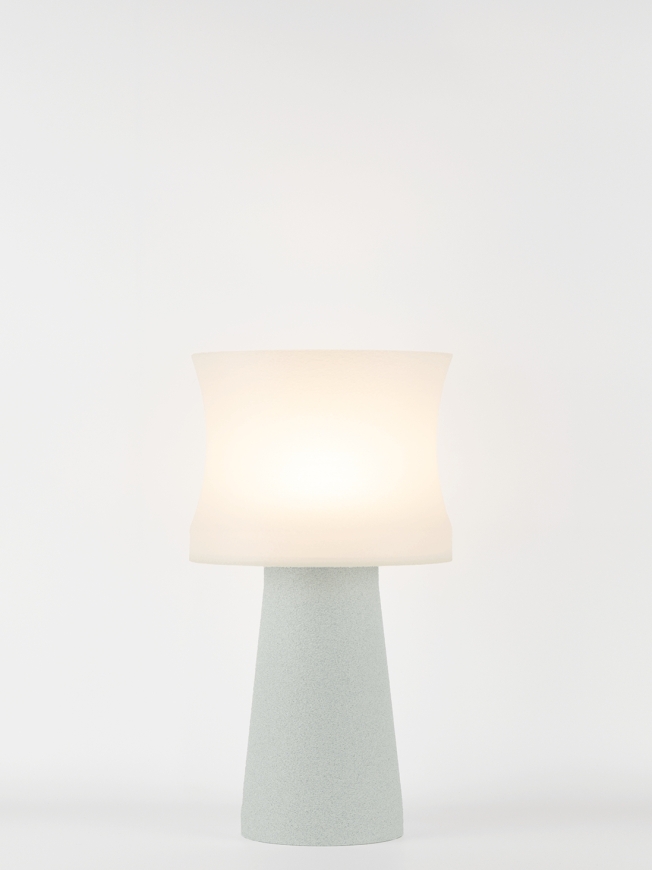 Aurélie – Lampe à poser granit grise, médium