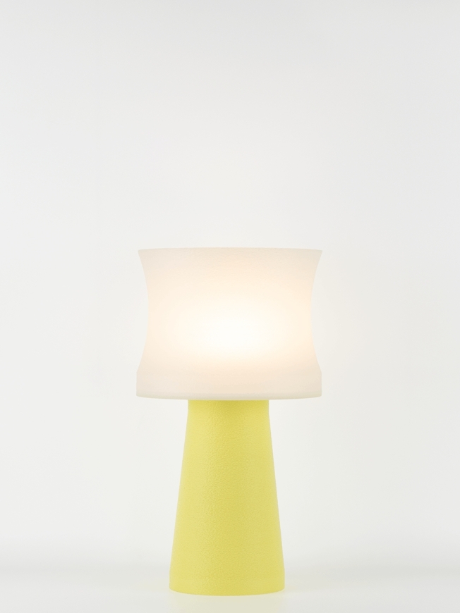 Aurélie – Lampe à poser pastel jaune, médium